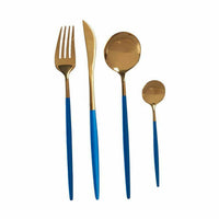 Besteck-Set Kinvara Blau Gold Edelstahl (12 Stück)