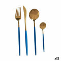Besteck-Set Kinvara Blau Gold Edelstahl (12 Stück)