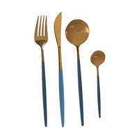Besteck-Set Kinvara Grau Gold Edelstahl (12 Stück)