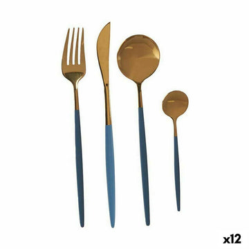 Besteck-Set Kinvara Grau Gold Edelstahl (12 Stück)