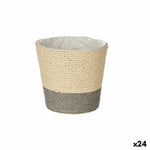 Blumentopf Ibergarden 86442 Grau Schnur Kunststoff 14 x 12,5 x 14 cm (24 Stück)