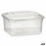 Rechteckige Lunchbox mit Deckel Leknes BS500ROI BS500ROI Durchsichtig Polypropylen 500 ml (24 Stück)