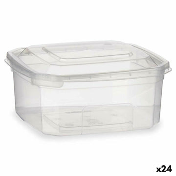 Rechteckige Lunchbox mit Deckel Leknes BS500ROI BS500ROI Durchsichtig Polypropylen 500 ml (24 Stück)