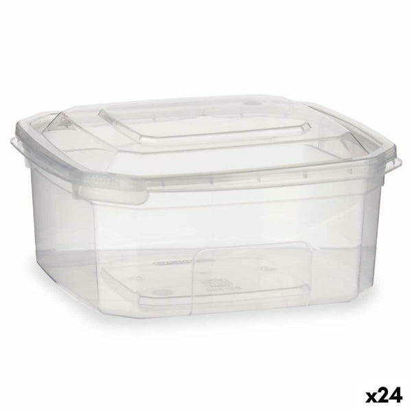 Rechteckige Lunchbox mit Deckel Leknes BS500ROI BS500ROI Durchsichtig Polypropylen 500 ml (24 Stück)