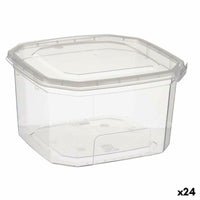 Rechteckige Lunchbox mit Deckel Leknes BS750ROI BS750ROI Durchsichtig Polypropylen 750 ml (24 Stück)