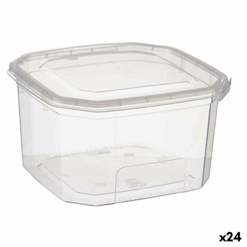 Rechteckige Lunchbox mit Deckel Leknes BS750ROI BS750ROI Durchsichtig Polypropylen 750 ml (24 Stück)