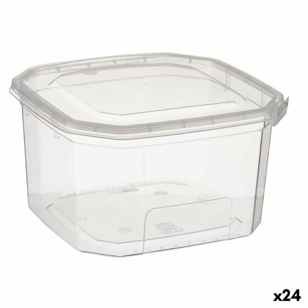Rechteckige Lunchbox mit Deckel Leknes BS750ROI BS750ROI Durchsichtig Polypropylen 750 ml (24 Stück)