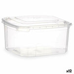 Rechteckige Lunchbox mit Deckel Leknes BS1000ROI BS1000ROI Durchsichtig Polypropylen 1 L (12 Stück)