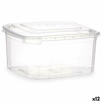 Rechteckige Lunchbox mit Deckel Leknes BS1000ROI BS1000ROI Durchsichtig Polypropylen 1 L (12 Stück)
