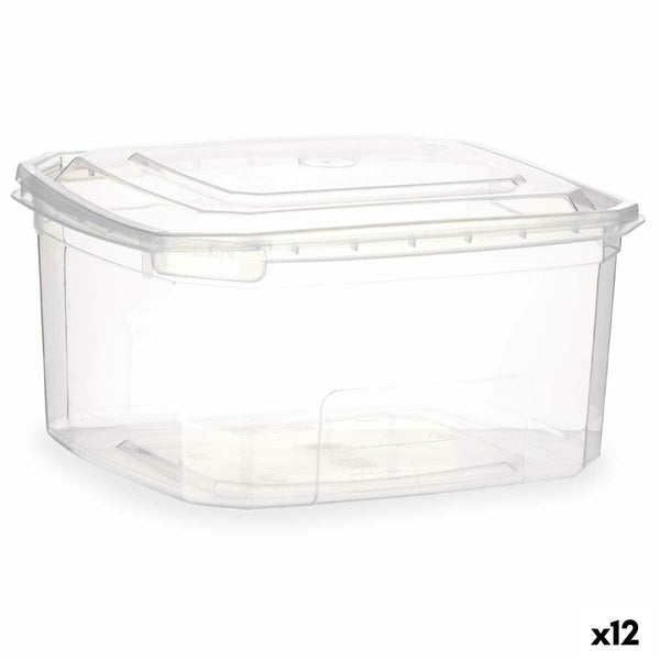 Rechteckige Lunchbox mit Deckel Leknes BS1000ROI BS1000ROI Durchsichtig Polypropylen 1 L (12 Stück)