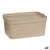 Aufbewahrungsbox mit Deckel Kipit TP594-3 Beige Kunststoff 7,5 L 21,5 x 14,5 x 32 cm (12 Stück)