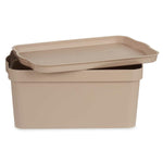 Aufbewahrungsbox mit Deckel Kipit TP594-3 Beige Kunststoff 7,5 L 21,5 x 14,5 x 32 cm (12 Stück)