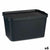 Aufbewahrungsbox mit Deckel Kipit TP596-1 Anthrazit Kunststoff 24 L 29,3 x 24,5 x 45 cm (6 Stück)