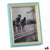 Fotorahmen Kristall Blau Weiß 3 x 20 x 15 cm Holz MDF (6 Stück)