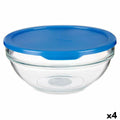 Runde Lunchbox mit Deckel Pasabahce 1113322-53563 Chefs Blau 1,135 L (4 Stück)