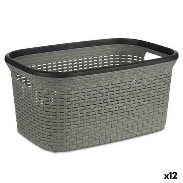 Wäschekorb Kipit TP7001-2 Grau Kunststoff 36 L 36 x 25,5 x 53 cm (12 Stück)