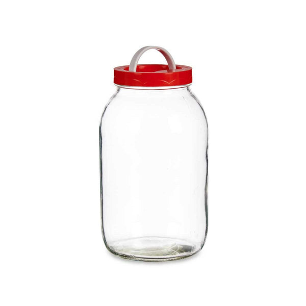 Topf Vivalto 182 182 Rot Durchsichtig 3 L Deckel mit Griff (6 Stück)
