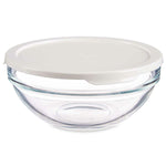 Runde Lunchbox mit Deckel Pasabahce 1113325-53553 Chefs Weiß 595 ml (6 Stück)