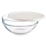 Runde Lunchbox mit Deckel Pasabahce 1113325-53553 Chefs Weiß 595 ml (6 Stück)