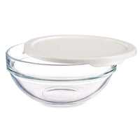 Runde Lunchbox mit Deckel Pasabahce 1113325-53553 Chefs Weiß 595 ml (6 Stück)