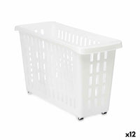 Organizer für Küchenschränke Kipit G-327 Weiß 17,5 x 26 x 46 cm Mit Rädern (12 Stück)