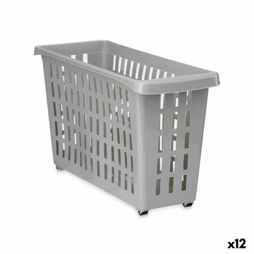 Organizer für Küchenschränke Kipit G-327-1 Grau 17,5 x 26 x 46 cm Mit Rädern (12 Stück)