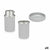 Badezimmer Set Berilo 3318-2 Grau Kunststoff (12 Stück)