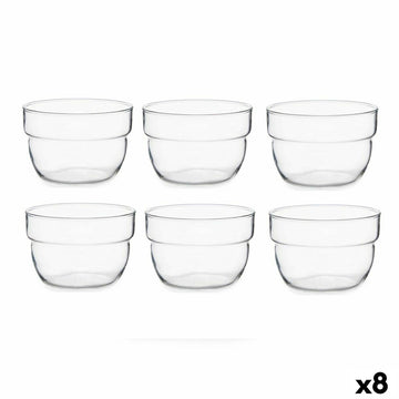 Schalenset Pasabahce 1202624-43713 Motto Durchsichtig Glas 200 ml 29,7 x 6 x 16 cm (8 Stück)