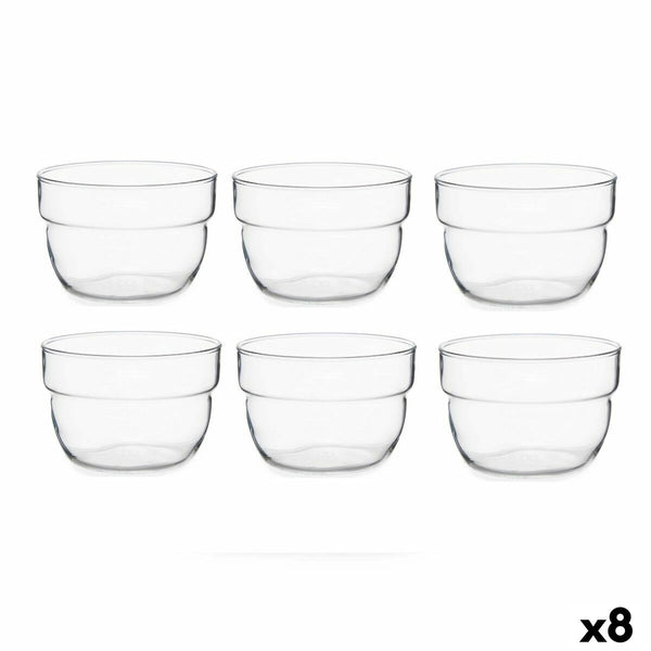 Schalenset Pasabahce 1202624-43713 Motto Durchsichtig Glas 200 ml 29,7 x 6 x 16 cm (8 Stück)