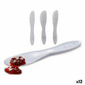 Messerset Kinvara Weiß Kunststoff 18 x 10 x 1 cm 18 x 3,5 x 1 cm 3 Stücke (12 Stück)