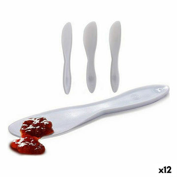 Messerset Kinvara Weiß Kunststoff 18 x 10 x 1 cm 18 x 3,5 x 1 cm 3 Stücke (12 Stück)