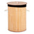 Korb für schmutzige Wäsche Kipit BA1315-436 Schwarz natürlich Metall Bambus Holz MDF 48 L (4 Stück)
