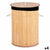 Korb für schmutzige Wäsche Kipit BA1315-436 Schwarz natürlich Metall Bambus Holz MDF 48 L (4 Stück)