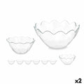 Schalenset Pasabahce 1003561-98886 Hasir Durchsichtig Glas 31 x 25,5 x 24,5 cm (2 Stück)