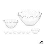Schalenset Pasabahce 1003561-98886 Hasir Durchsichtig Glas 31 x 25,5 x 24,5 cm (2 Stück)