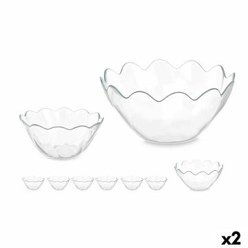 Schalenset Pasabahce 1003561-98886 Hasir Durchsichtig Glas 31 x 25,5 x 24,5 cm (2 Stück)