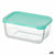 Lunchbox Pasabahce Snow grün Durchsichtig Glas Polyäthylen 790 ml 16,3 x 7,4 x 11,4 cm (12 Stück)