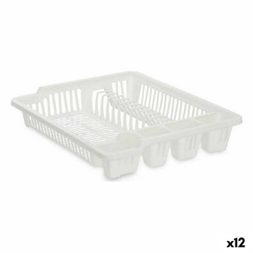 Abtropfsieb für die Spüle Kinvara Weiß 46 x 8 x 37,5 cm (12 Stück)