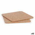 Untersetzer-Set Kinvara natürlich Kork 18 x 1 x 18 cm 18 x 0,5 x 18 cm Untersetzer (12 Stück)
