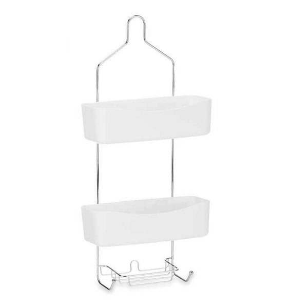 Badezimmerregal Berilo W7072 - 382 Weiß Metall Kunststoff 28 x 60 x 14 cm (6 Stück)