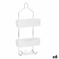 Badezimmerregal Berilo W7072 - 382 Weiß Metall Kunststoff 28 x 60 x 14 cm (6 Stück)