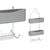 Badezimmerregal Berilo W7072 - 383 Grau Metall Kunststoff 28 x 60 x 14 cm (6 Stück)