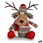 Deko-Figur Krist+ Weiß Braun Rot Grau Hirsch 17 x 30 x 27 cm (4 Stück)