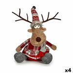 Deko-Figur Krist+ Weiß Braun Rot Grau Hirsch 16 x 30 x 30 cm (4 Stück)