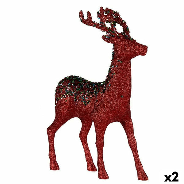 Weihnachts-Rentier Krist+ Rot Weihnachts-Rentier 15 x 45 x 30 cm (2 Stück)