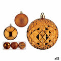 Weihnachtskugeln-Set Orange PVC Ø 8 cm (12 Stück)