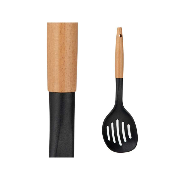Schaumlöffel Kinvara Schwarz natürlich Holz Kunststoff 11 x 35 x 4 cm 10,5 x 35 cm (12 Stück)