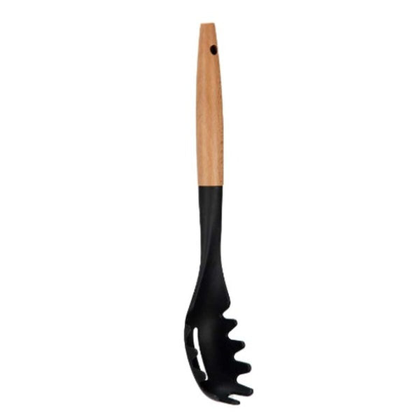 Spaghettilöffel Kinvara Schwarz natürlich Holz Kunststoff 6 x 33,5 x 6 cm 6 x 33,5 cm (12 Stück)