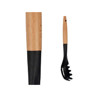 Spaghettilöffel Kinvara Schwarz natürlich Holz Kunststoff 6 x 33,5 x 6 cm 6 x 33,5 cm (12 Stück)