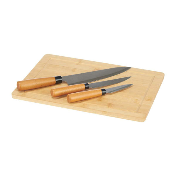 Messerset Kinvara Braun Bambus Schneidebrett Käse (6 Stück)